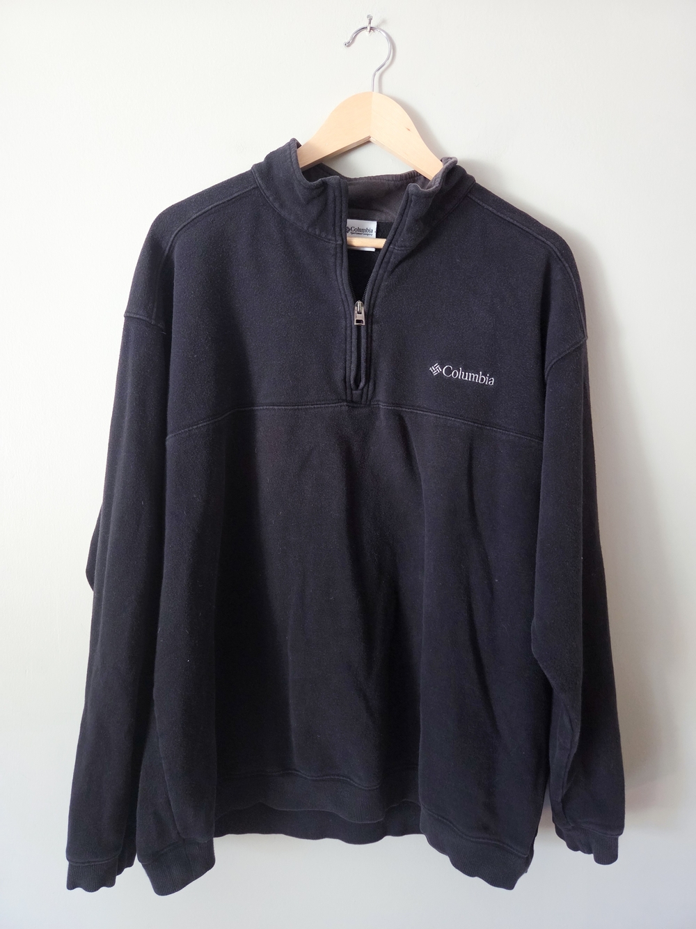 Columbia Men's Black Quarter-Zip Fleece Pullover